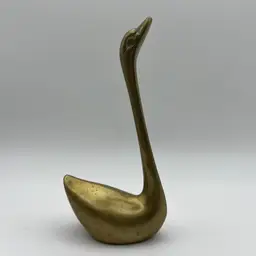 Vintage Brass Swan Goose Duck Figurine