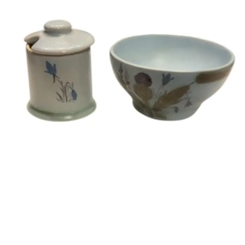 Buchanan Pottery Condiment Jar And Bowl