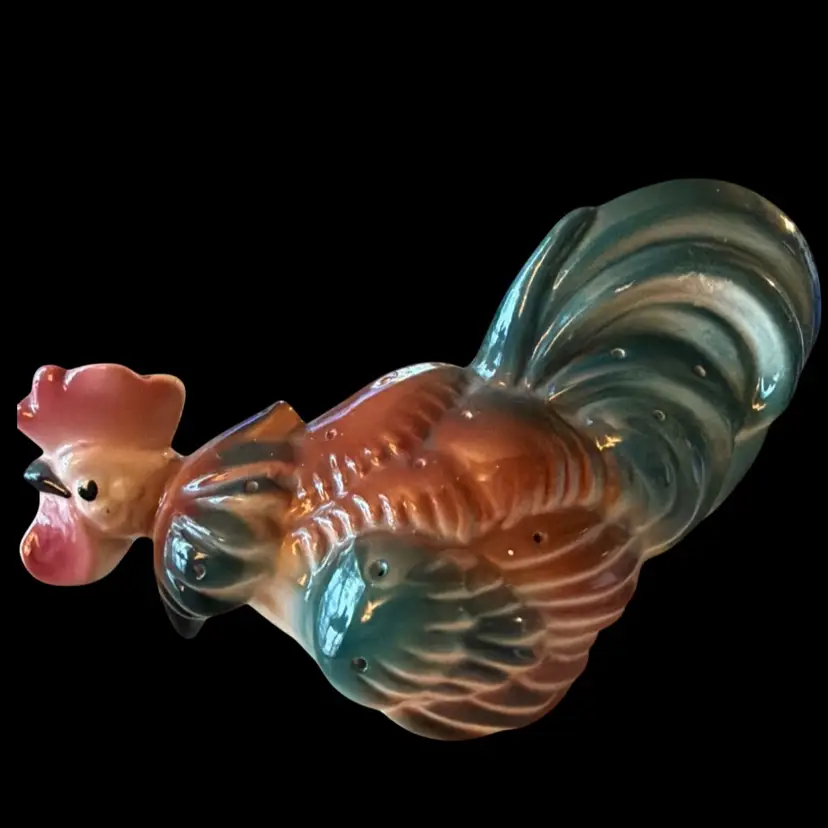 Vintage Glen-Arts Appetizer toothpick Rooster 4 3/4” 5” H X 7” L Ex Vtg Cond