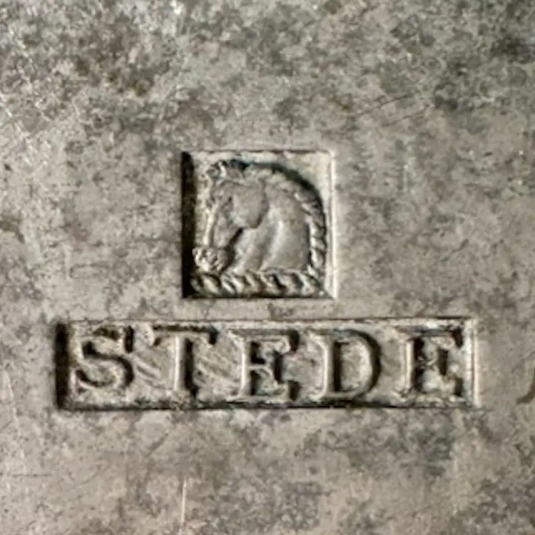 4” long x2.5” deep Vintage Stede Pewter Porringer bowls