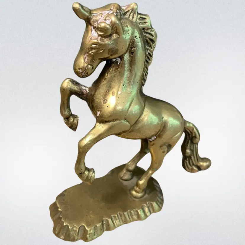 Vintage Solid Brass Unicorn 4.5" H