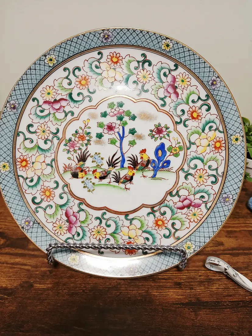 Vintage Floral Chinoiserie Decorative Plate Lenwile Ardalt