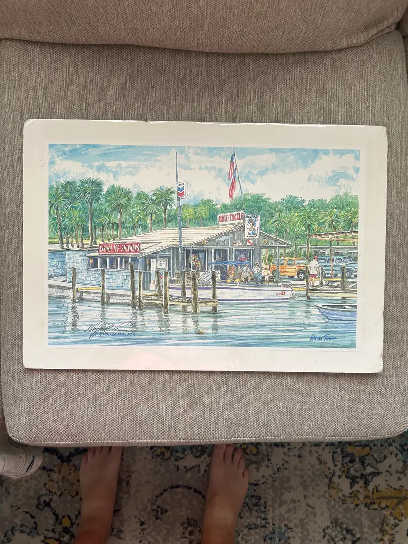 Florida waterside print