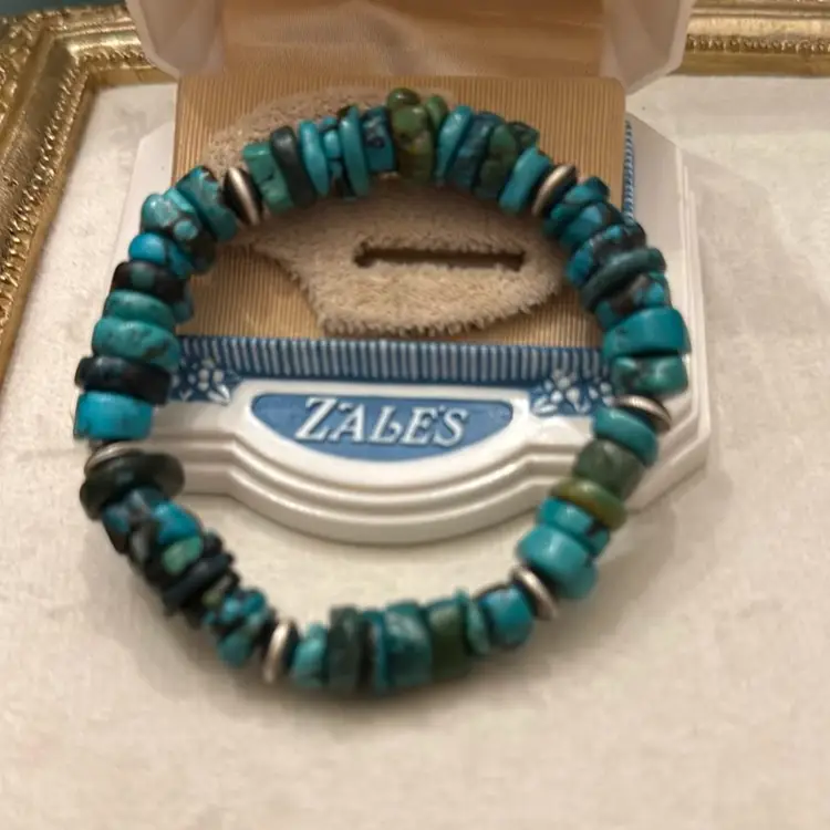 Sterling Turquoise 7 Inch Bracelet