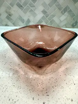 MID Century Hazel Atlas Bowl Moroccan square Capri colony amethyst