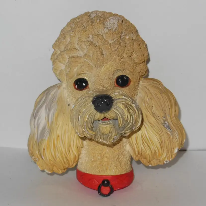 Blonde Poodle - BOSSON'S England Vintage Chalkware Poodle Head Wall Hanging