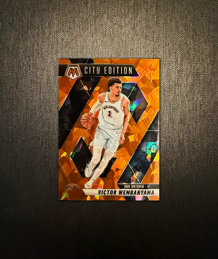 CS4 - Auc-03 / Victor Wembanyama - 2024-25 Panini Mosiac City Edition - Orange Ice Prizm - 9/49 / #288