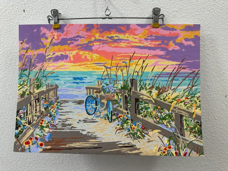 Paint By Numbers 2 Different By Same Artist Beach Scene Vibrant