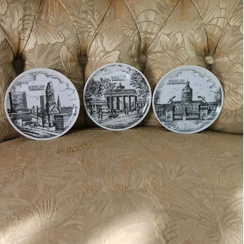 Vintage Berlin Collector Mini Plates/Coasters Set Of 3