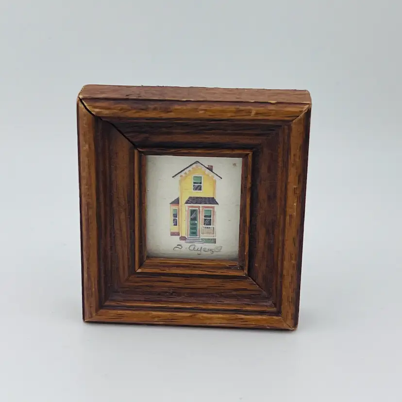 Mini S Ayers Framed House Art 2.5”x 2.75”