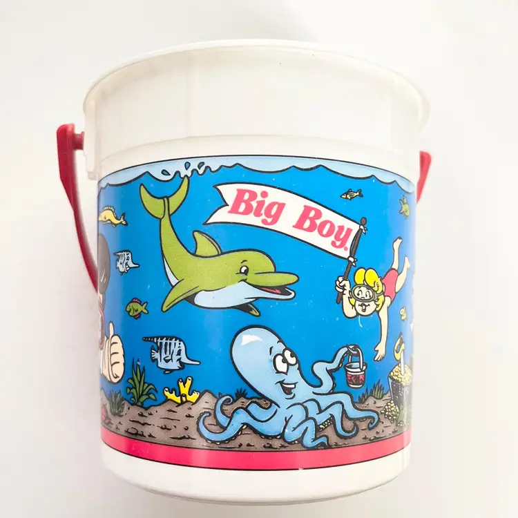 Big Boy Restaurant Advertising Bucket Beach Toy