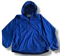 Vintage Ralph Lauren Polo Sport Windbreaker Black Men's Large Blue Half Zip