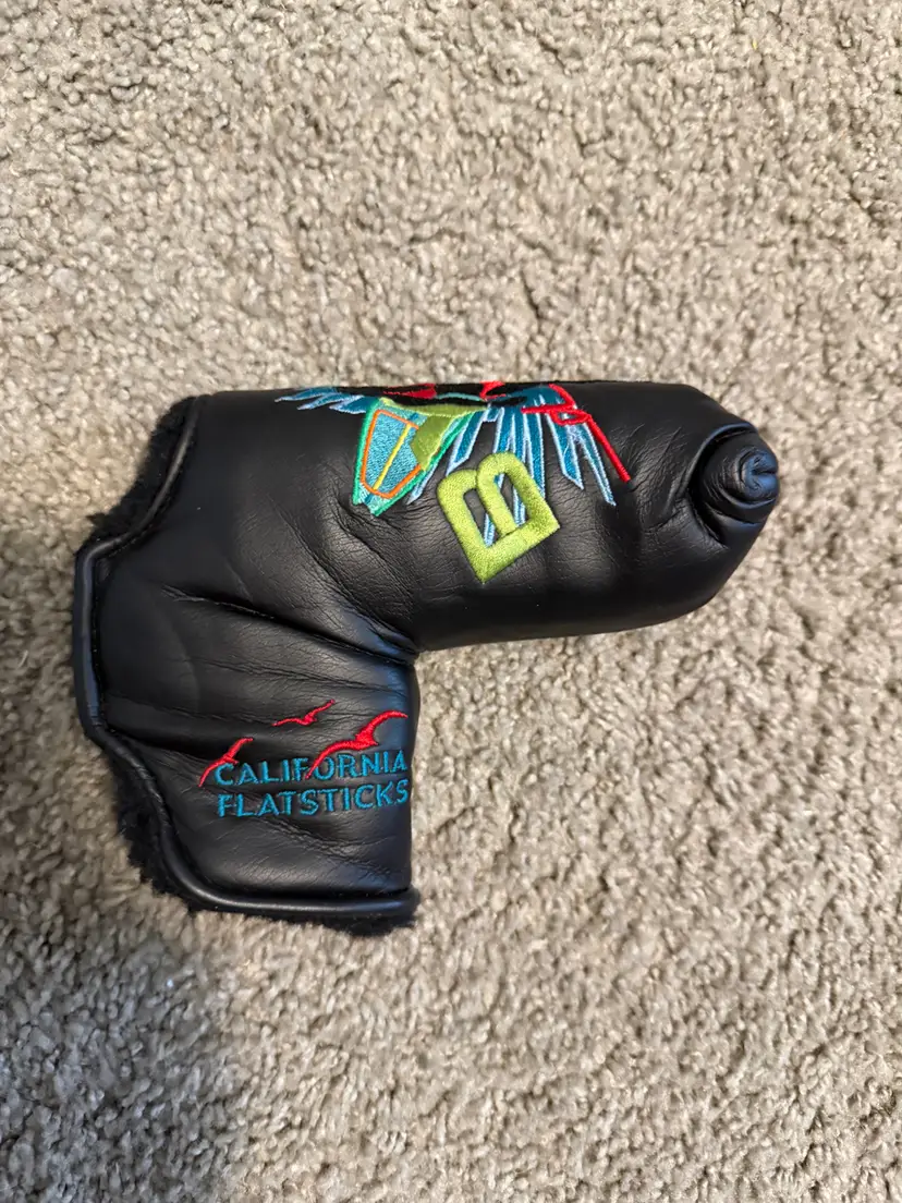 BYRON DESIGN - BYRON MORGAN CALIFORNIA FLATSTICKS PUTTER COVER HEADCOVER "RARE"
