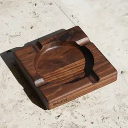 Handcrafted Walnut Cigar Ashtray
