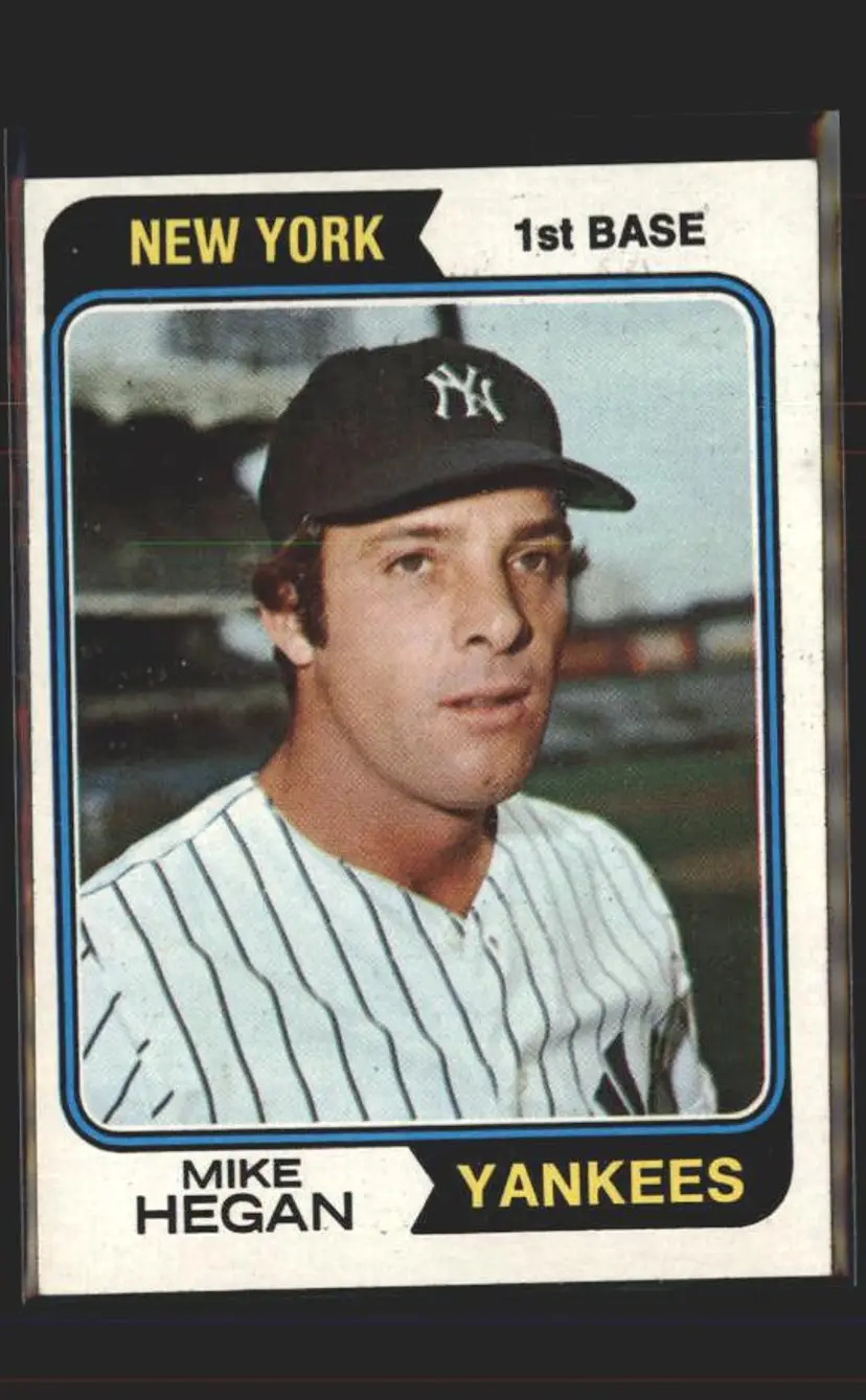 1974 Topps #517 Mike Hegan - (pk5) - New York Yankees