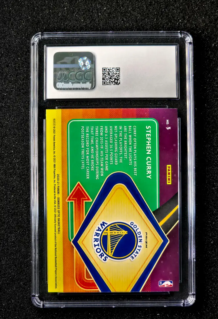 2020 Donruss Optic Express Lane STEPHEN CURRY #3 Purple Prizm CGC 10