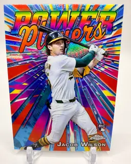 Jacob Wilson 2025 Topps Chrome Power Players PP-22 Athletics Rookie RC