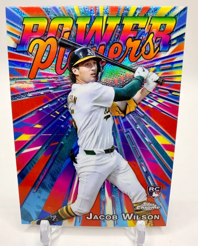 Jacob Wilson 2025 Topps Chrome Power Players PP-22 Athletics Rookie RC