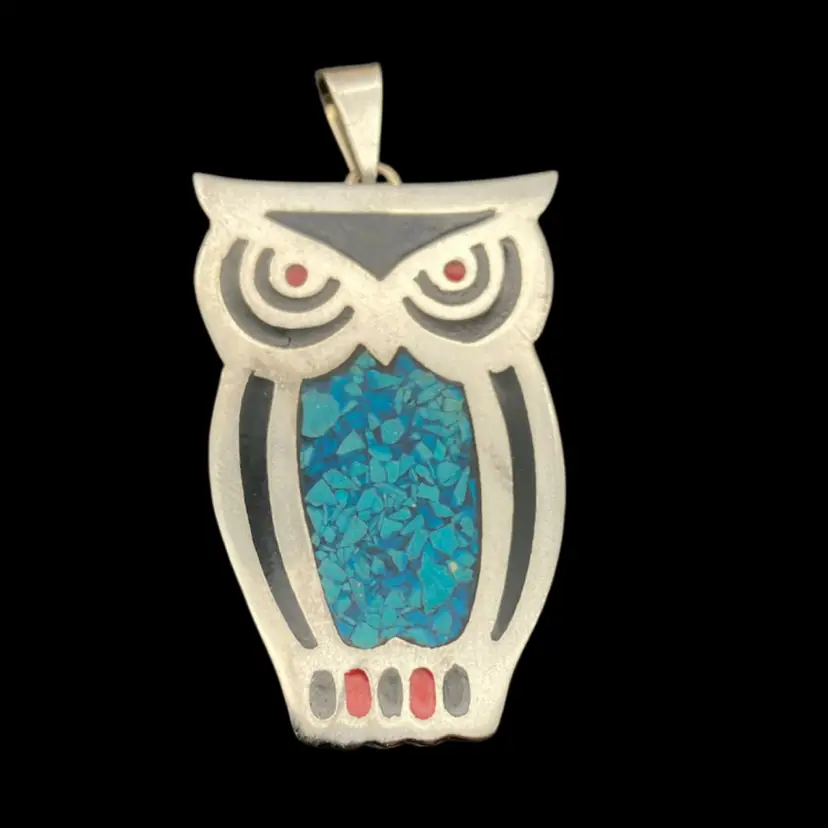 BIN - Vintage Owl Pendant Made In Mexico