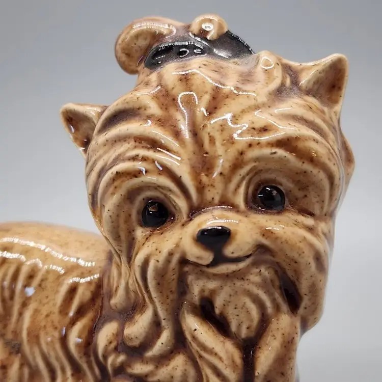 Vintage Yorkshire Terrier Ceramic Dog Figurine
