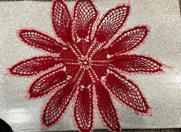 Crochet Flower Doiles Set Of 3