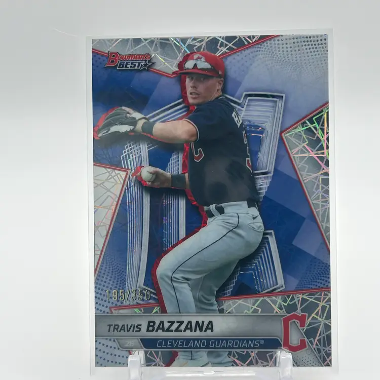 Travis Bazzana 2025 Bowman’s Best Lazer Refractor /350 Cleveland Guardians