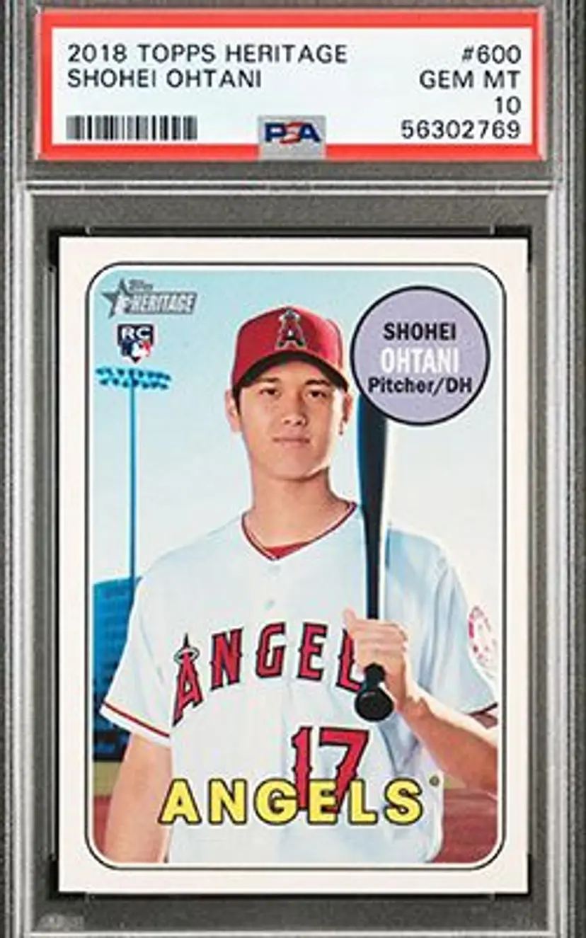 PSA 10 2018 Topps Heritage Shohei Ohtani Angels Rookie Card
