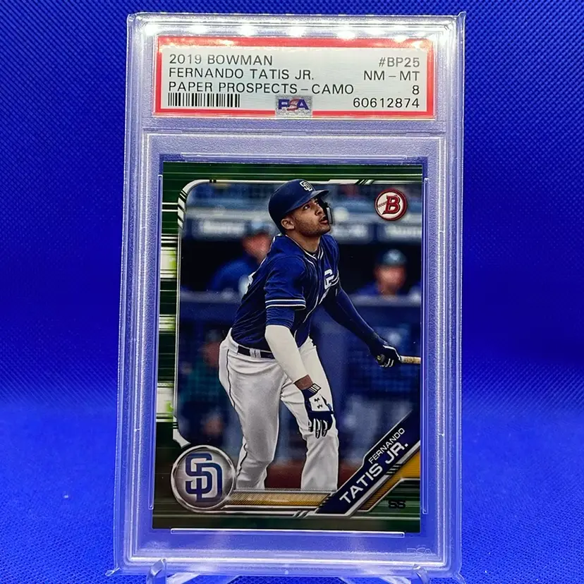 2019 Bowman Fernando Tatis Jr Paper Prospects-Camo Psa 8 San Diego Padres