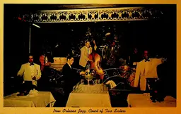 New Orleans Jazz Court of Two Sisters Unused Postcard