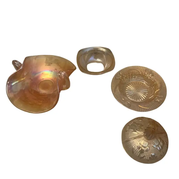 Carnival Glass Candy Dish Lot Sizes In Description