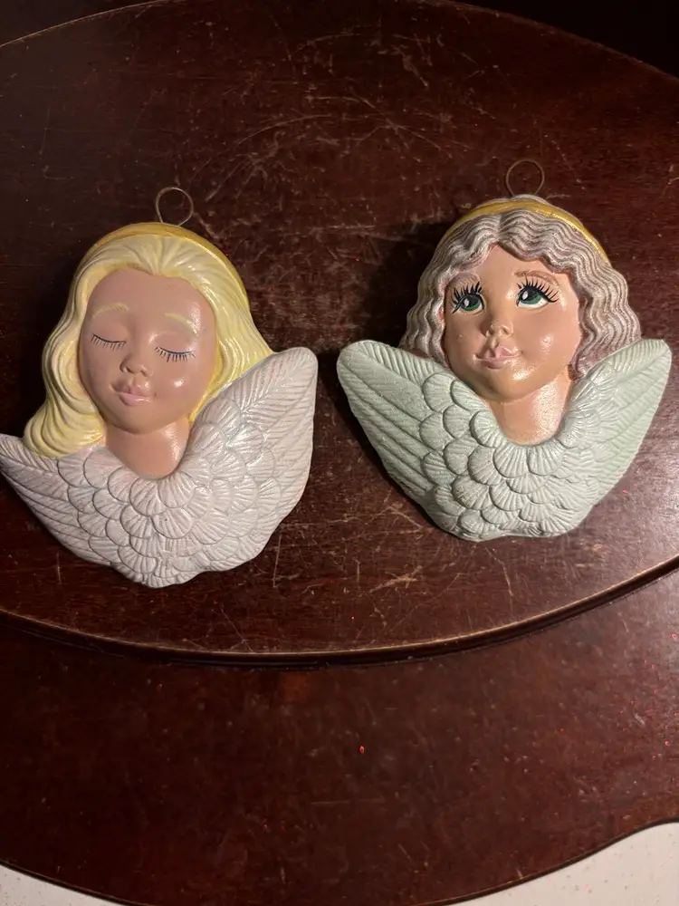 Hand Painted Ceramic Angel Ornaments