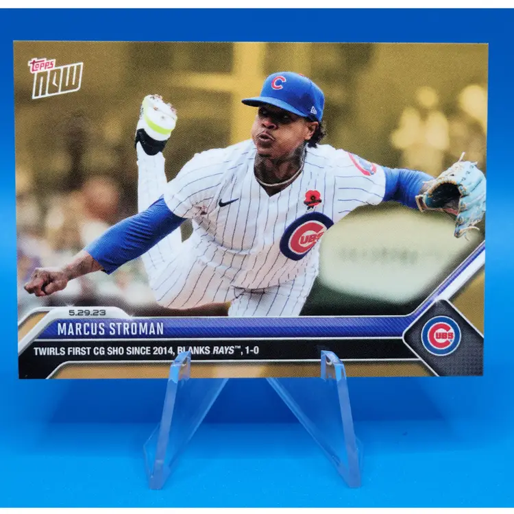 Marcus Stroman 2023 Topps NOW Opening Day Bonus Complete Game Shutout Chicago Cubs