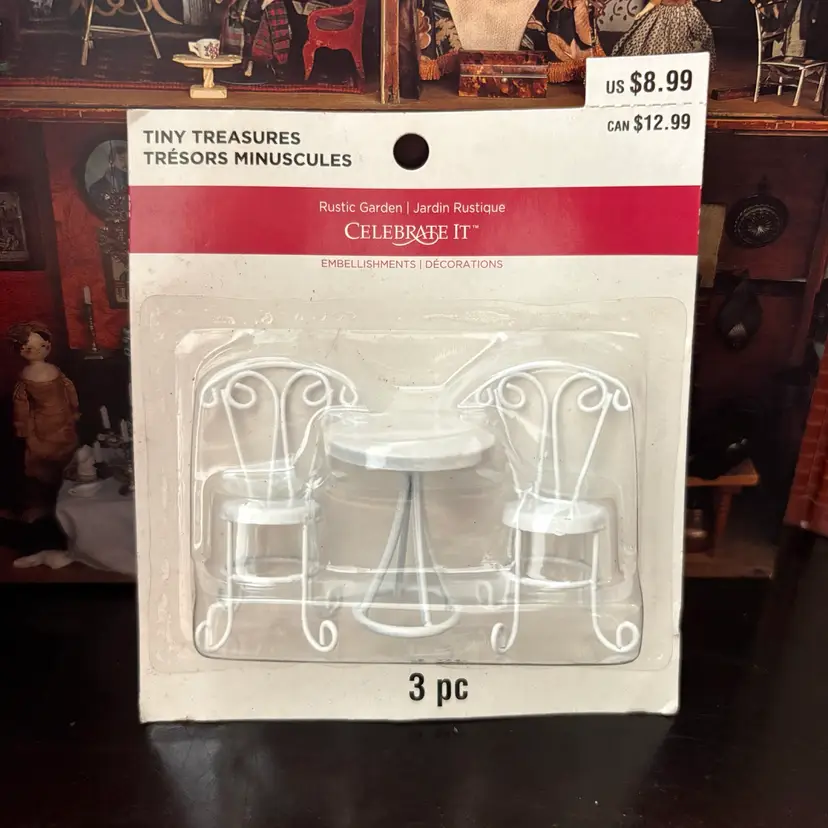 Patio Set - White Metal