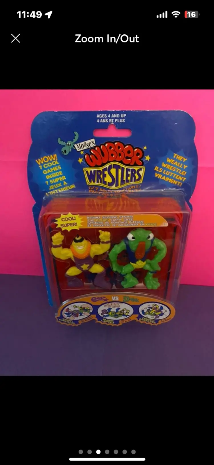 Lot of 2 Wubber Wrestlers from Canada