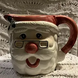 Vintage Christmas Ceramic Santa Claus Head Pitcher World Bazaar Inc