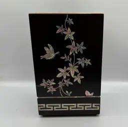 Inlaid Pencil Cup, Lacquerware , Abalone