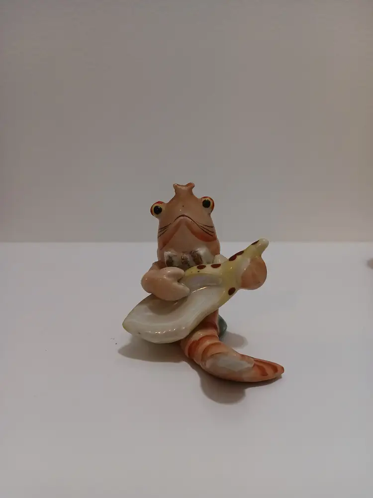 Cute Little Anthropomorphic Crawdad/Shrimp Musician