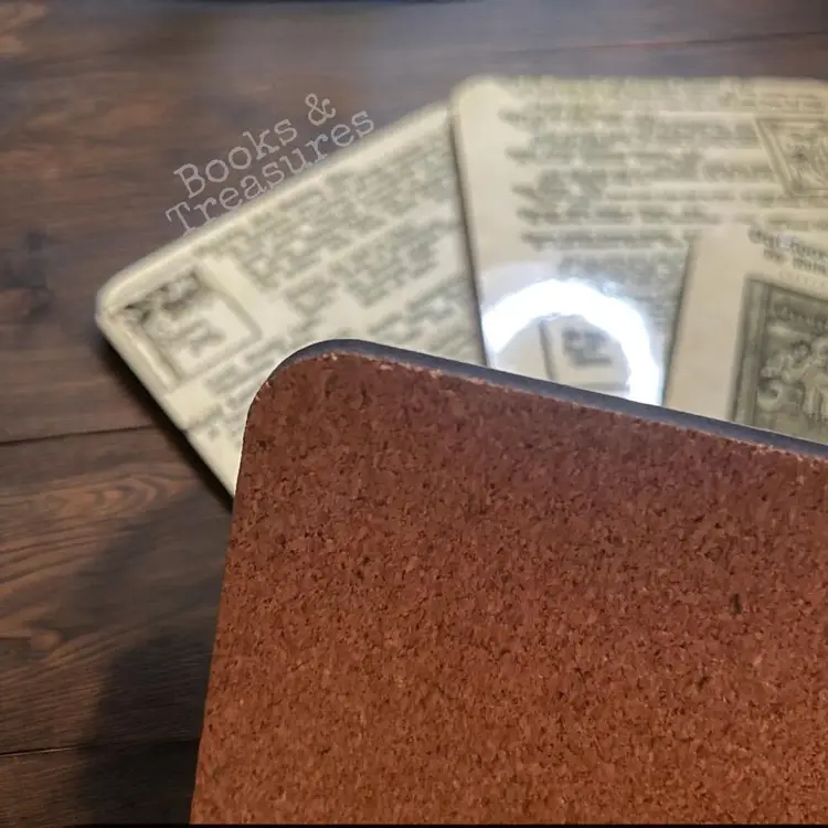 Book Catalog Coasters Bookish Gift for Book Lovers Handmade
