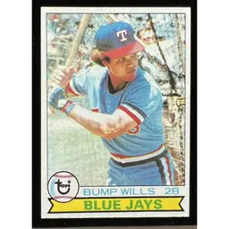 TOPPS BUMP WILLS TOPPS ERROR CARD WRONG TEAM BLUE JAYS RANGERS #369