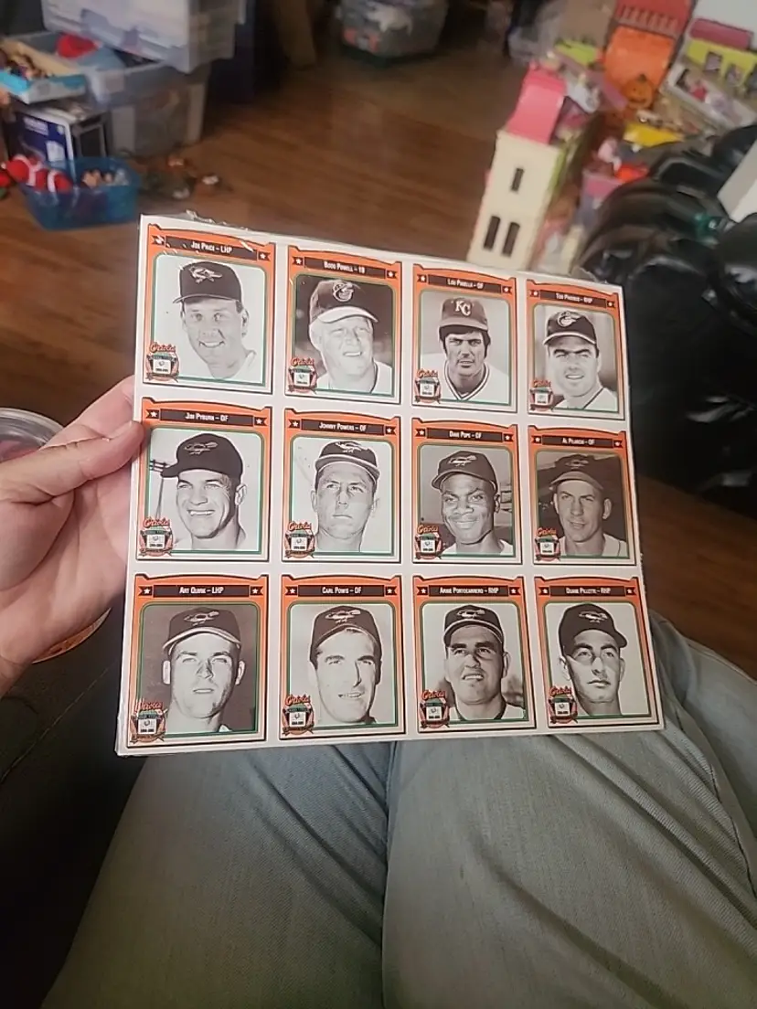 All Time Baltimore Orioles Baseball Card Series Coca Cola 1991 Unused 10 sheets