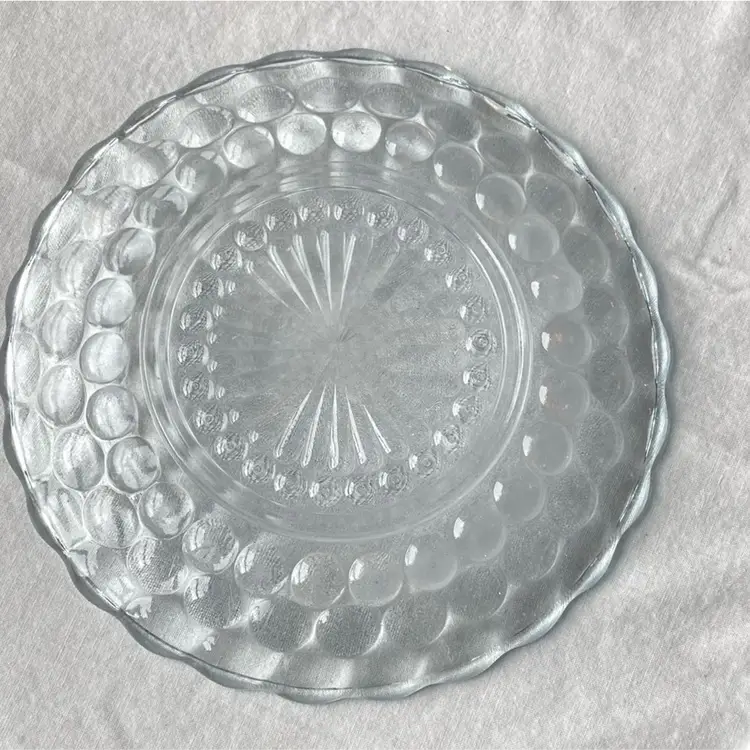 Cute Bubble Glass Saucer 7”