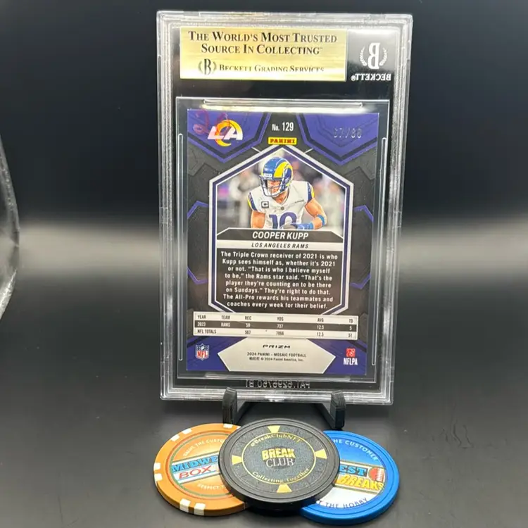 Cooper Kupp 67/80 Red & Yellow Fusion BGS 9.5 Gem Mint 2025 Mosaic Los Angeles Rams