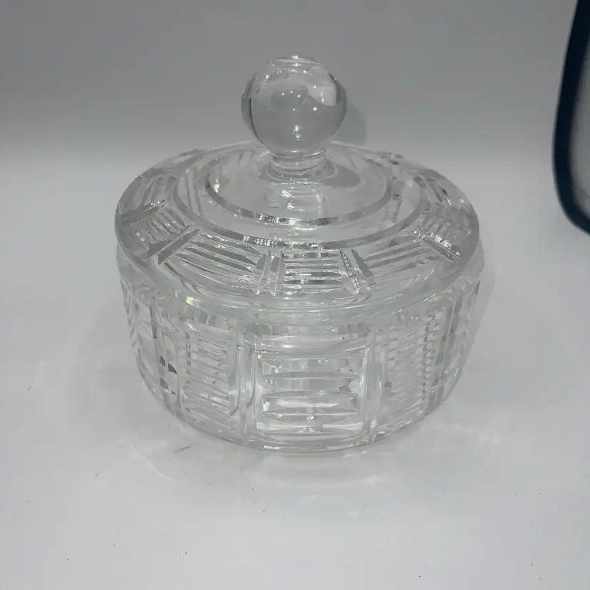 Waterford Cut Crystal 6" Bon Bon Candy Dish with Lid - Heavy & Stunning
