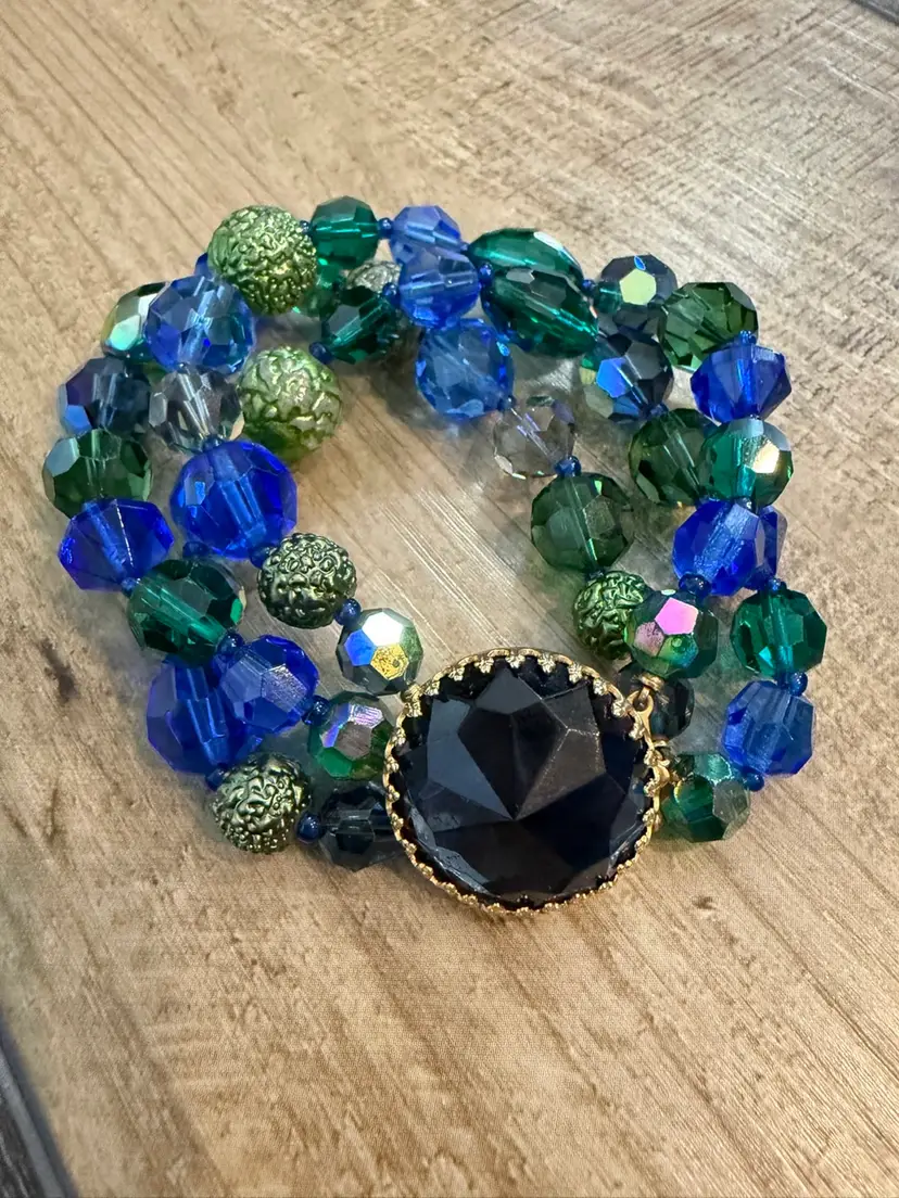 Vintage Hattie Carnegie Crystal Beaded Bracelet