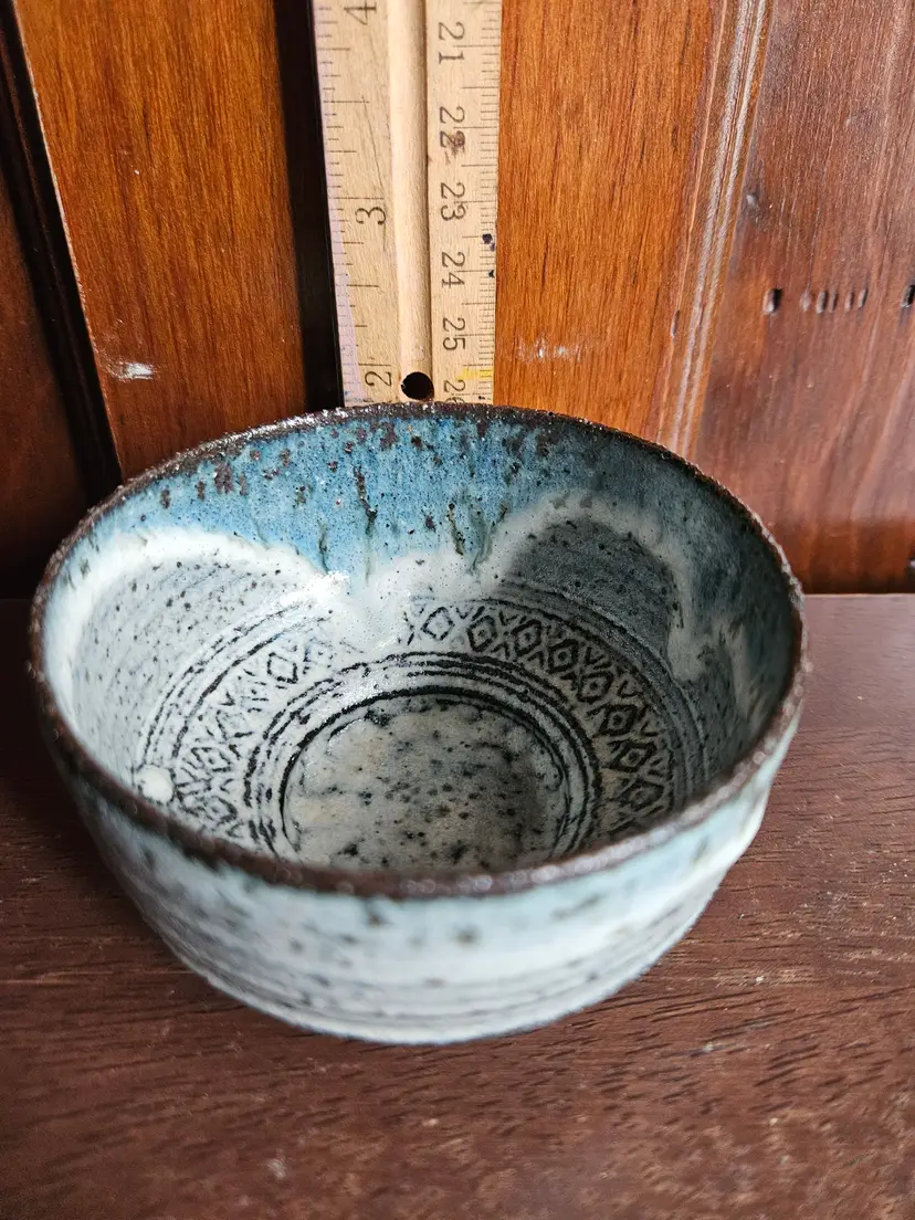 Gutte Eriksen Signed Danish Studio Pottery Stoneware Bowl Chawan Mid Century...