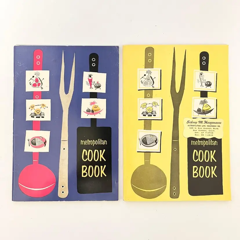 Metropolitan Insurance Company Cook Books Vintage 1960s Lot of 2