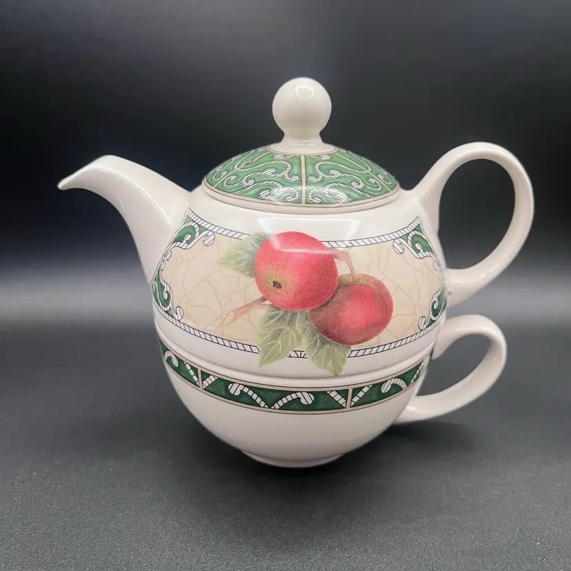3-Piece Arthur Wood Ceramic “Tea For One” Set Classic Fruits Collection 6” 🫖