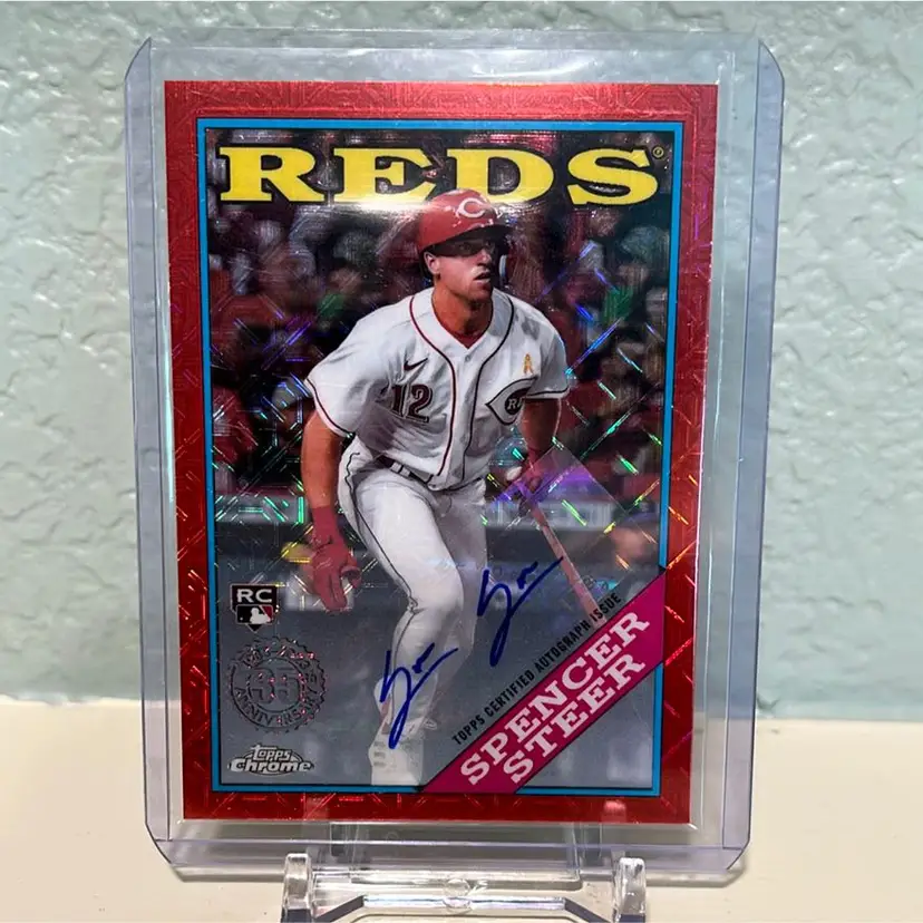 Spencer Steer 2023 Topps Silver Pack Autograph 5/5 Cincinnati Reds