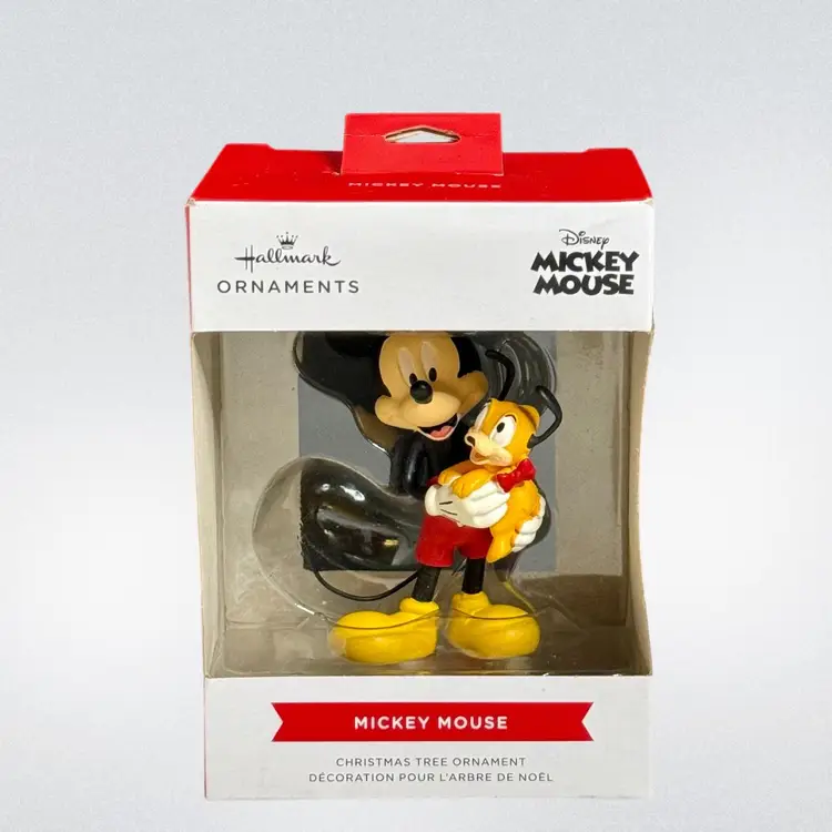 Hallmark Disney Mickey Mouse Pluto Puppy Christmas Ornament With Box