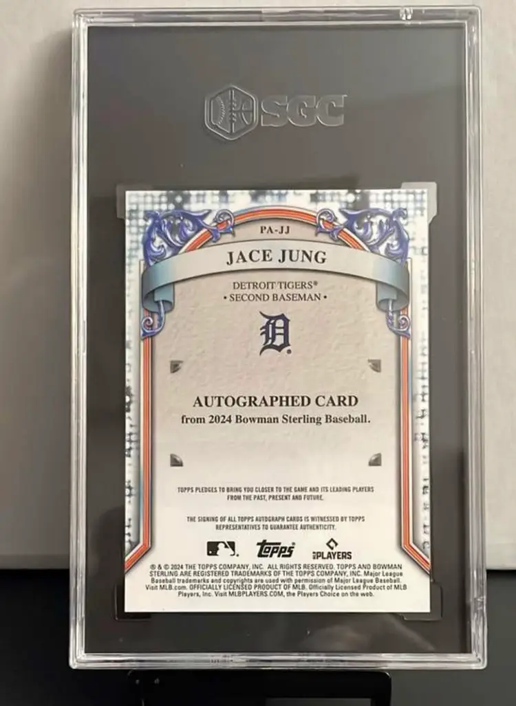 Jace Jung 2024 Bowman Sterling Prospect Sterling Silver  SGC 9.5  /100